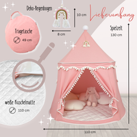 rundes Spielzelt - atmungsaktiv aus Baumwolle & Hanf