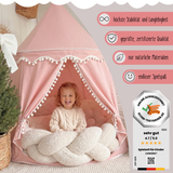 rundes Spielzelt - atmungsaktiv aus Baumwolle & Hanf