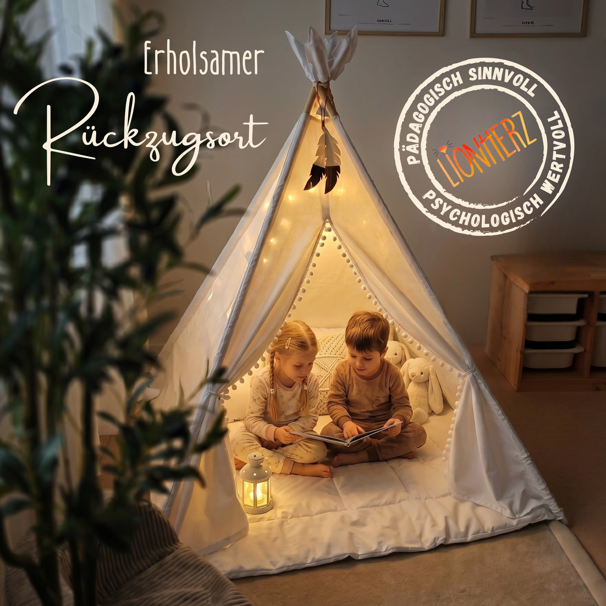 Tipi Kinderzelt - 100% Baumwolle