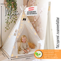 Tipi children's tent - 100% cotton