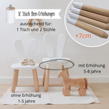 Duo Set "Bunny" – Kindertisch & 2 Stühle aus massivem Buchenholz
