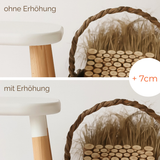 Duo Set "Minimal" – Kindertisch & 2 Hocker aus massivem Buchenholz