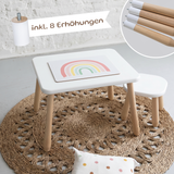 Solo Set "Minimal" – Kindertisch & Hocker aus massivem Buchenholz