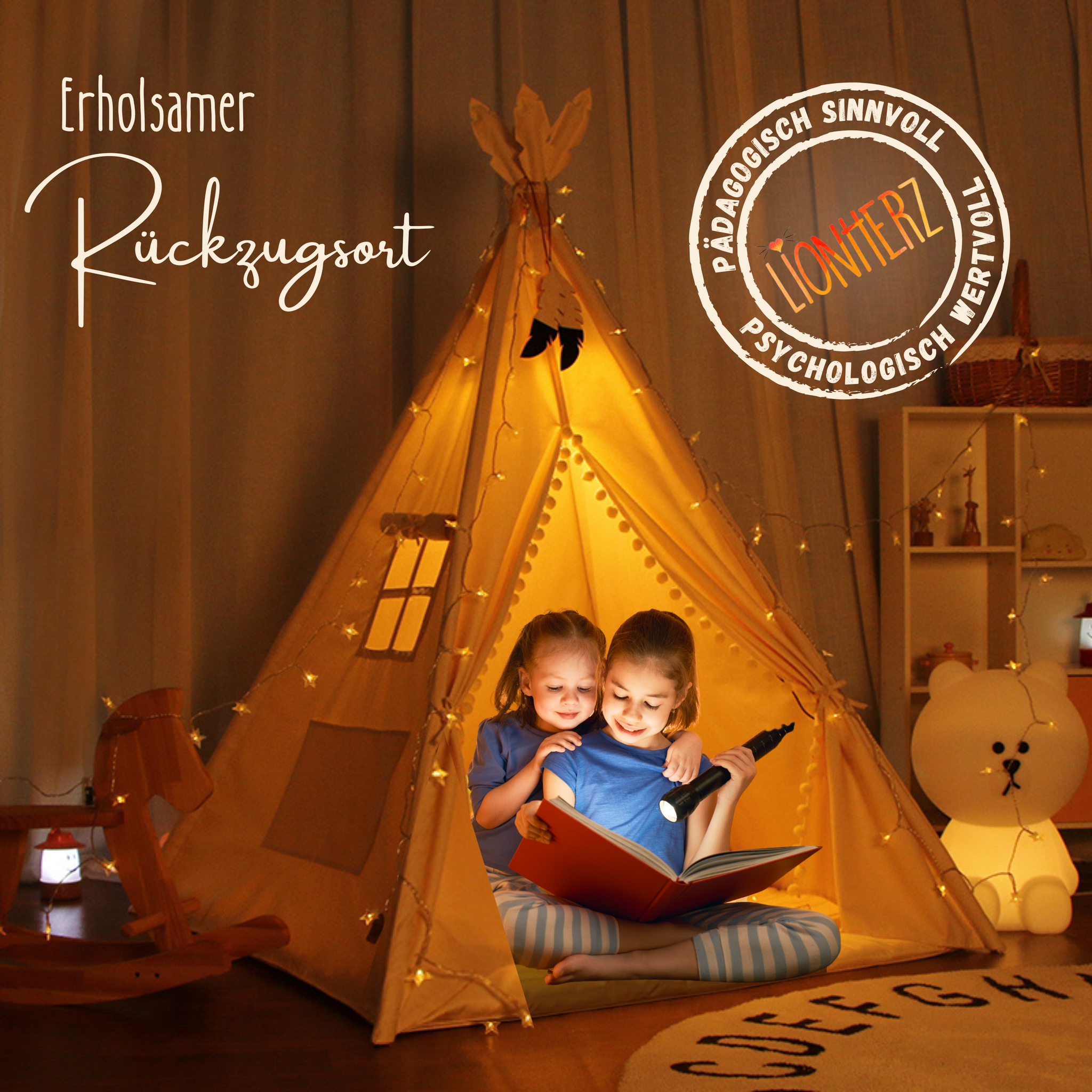 Tipi children's tent - 100% cotton