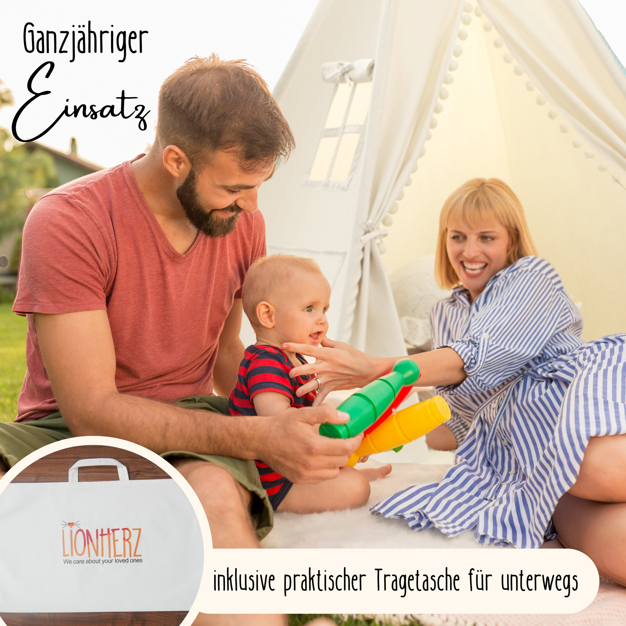 Tipi children's tent - 100% cotton
