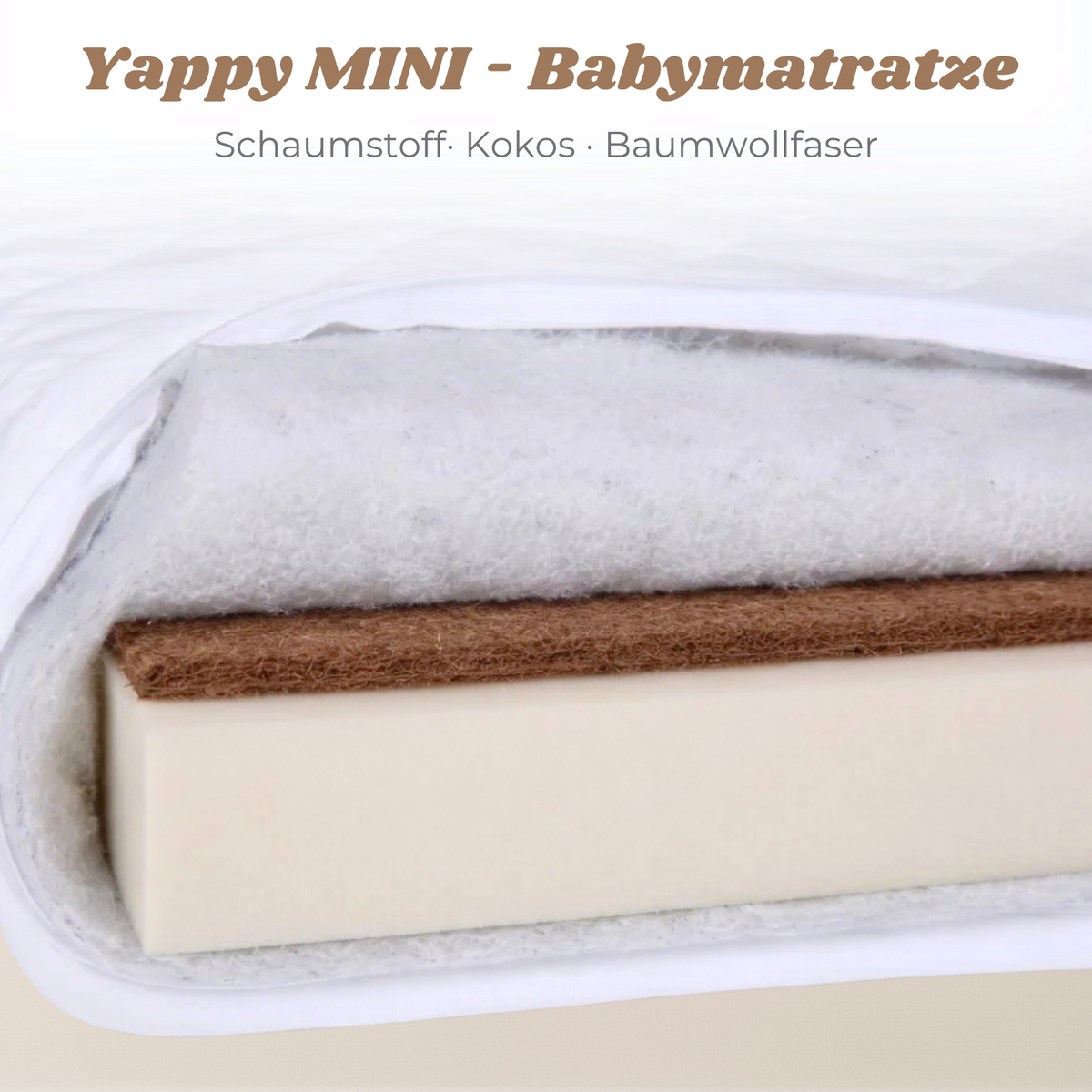 YappyFlex MINI – Babymatratze 120×60cm, geeigent ab Geburt