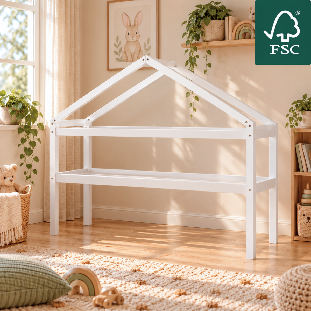 YappyHytte JUNIOR - XL house shelf, suitable for the YappyHytte house bed