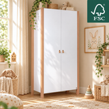 YappyÉtude Design Kleiderschrank – 2türig mit Schubladen