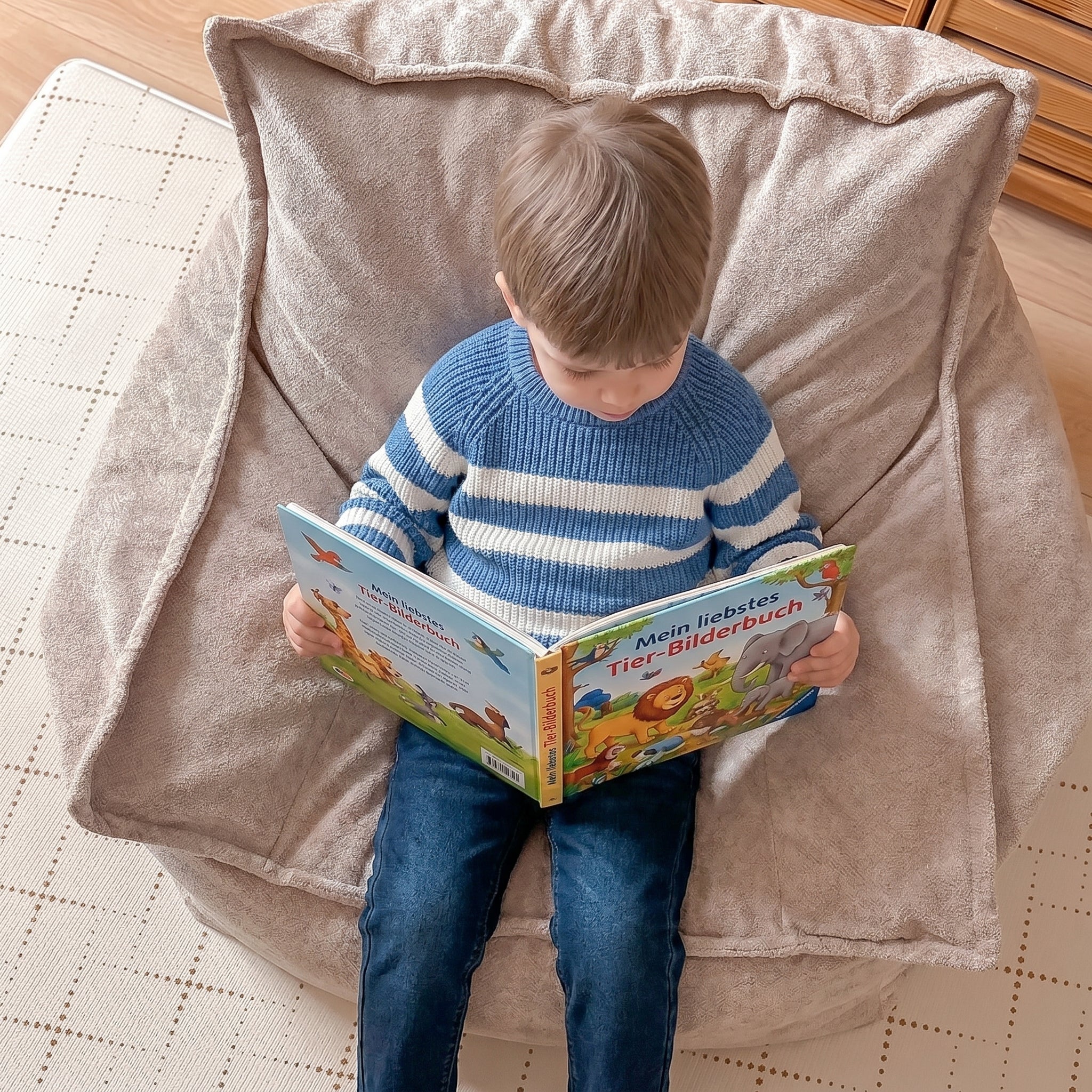 "Chenille Throne" bequemer Kinder-Relaxsessel 80x73x58cm
